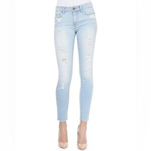 PAIGE Light Blue Ankle & Cropped Jeans